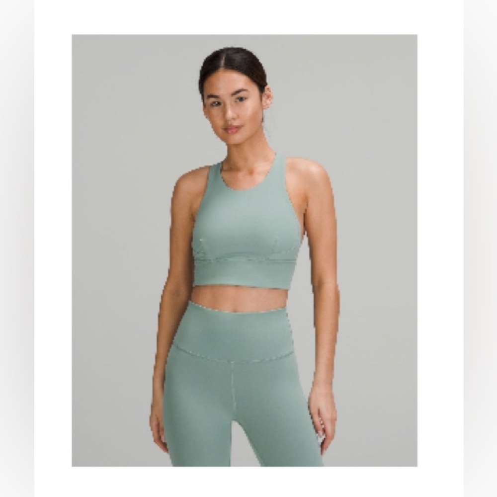 Misty Glade Lululemon Wonder Train Long Line bra size 8